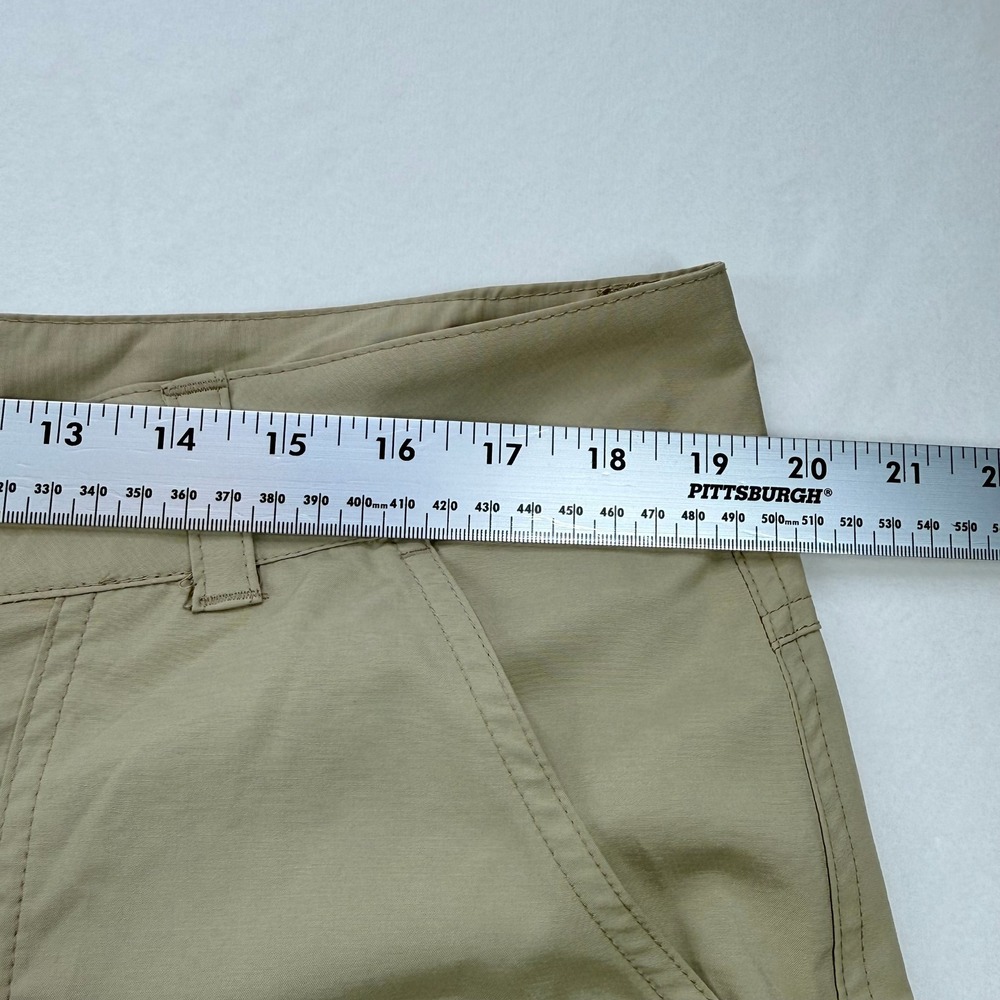 Columbia Convertible Hiking Pants Womens 16 Short Tan Khaki Zip Off Cargo XK0783 - Picture 10 of 16